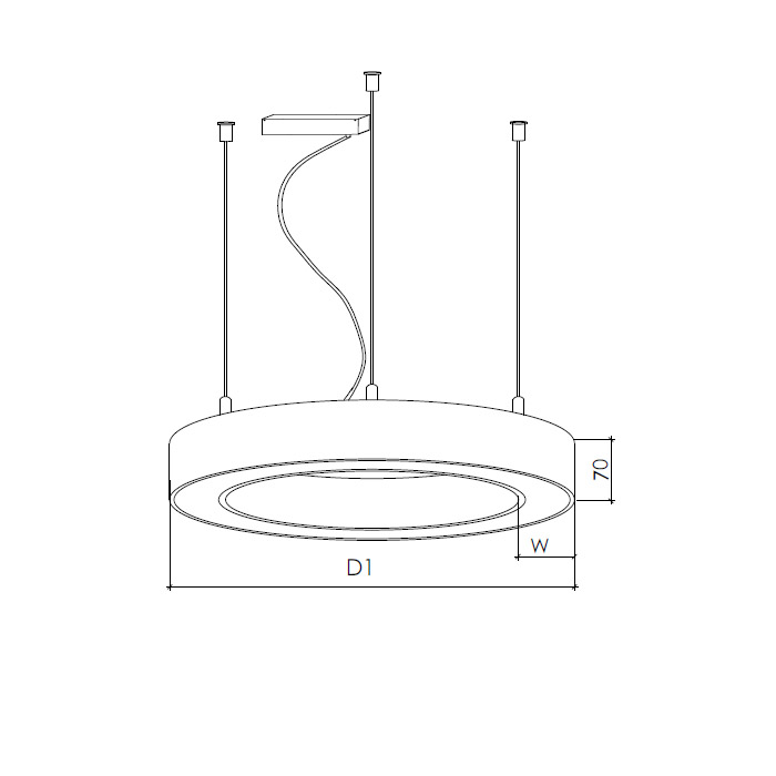 ART-S-RING FLEX W114mm LED светильник подвесной кольцо   -  Подвесные светильники 